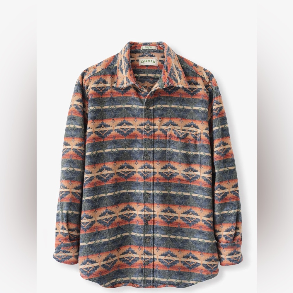 Orvis Southwestern Jacquard Flannel Shirt Jacket – XL